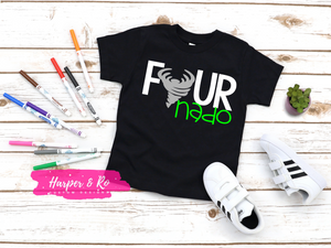 Four Year Old Birthday Shirt, Fournado Shirt, 4th Birthday Shirt