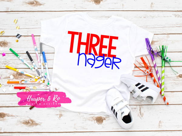 Three Year Old Birthday Shirt, Threenager Shirt, 3rd Birthday Shirt