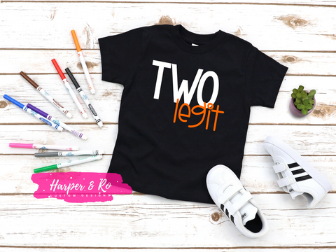 Two Year Old Birthday Shirt, Two Legit Birthday Shirt, 2nd Birthday Shirt
