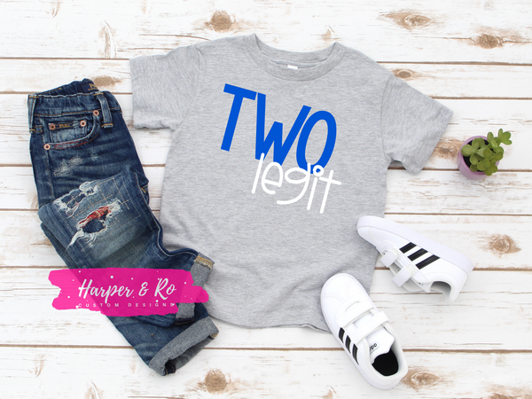 Two Year Old Birthday Shirt, Two Legit Birthday Shirt, 2nd Birthday Shirt