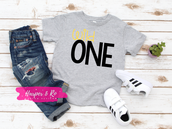 One Year Old Birthday Shirt, Wild One Birthday Shirt, First Birthday Shirt