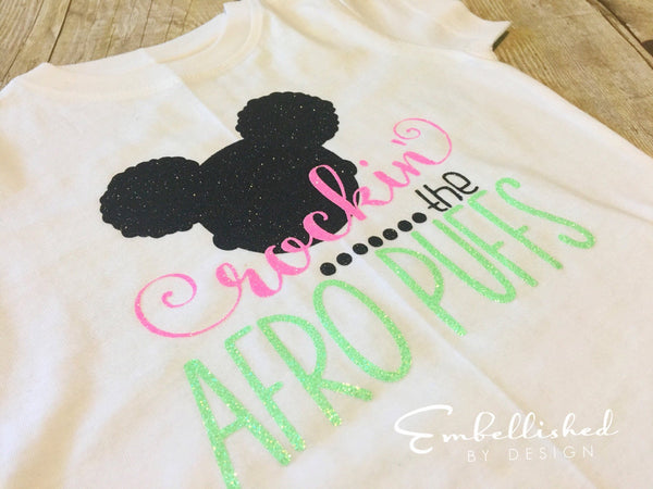 Rockin' the Afro Puffs, Natural Hair Shirt, Afro Puff Shirt, Curly Girl T-Shirt, Black Girl Magic Shirt, Melanin T-Shirt