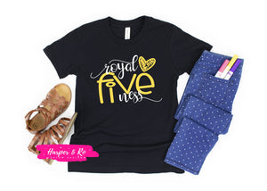 Fifth Birthday Shirt, Royal Fiveness, 5th Birthday Shirt