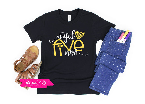 Fifth Birthday Shirt, Royal Fiveness, 5th Birthday Shirt
