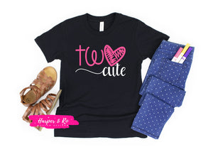 Two Year Old Birthday Shirt, Two Cute Birthday Shirt, 2nd Birthday Shirt